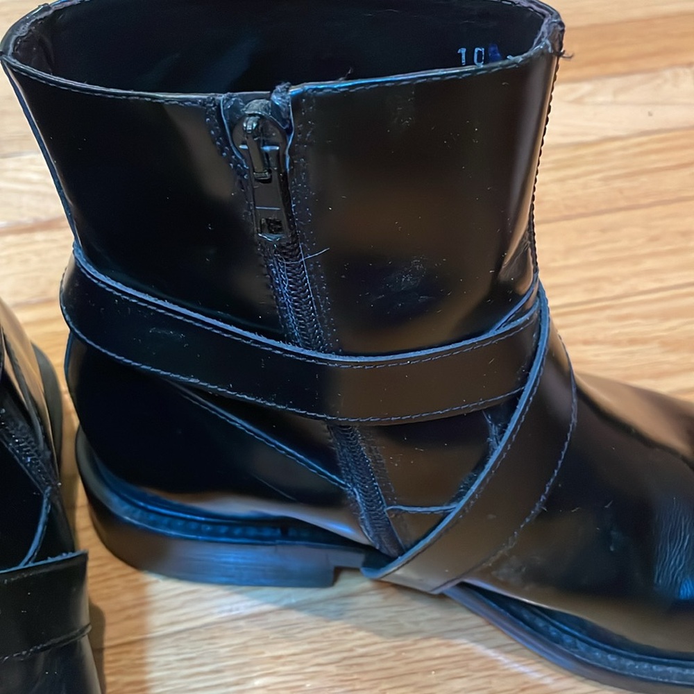 Kenneth Cole Itailian Men’s black leather boots - Picture 4 of 15